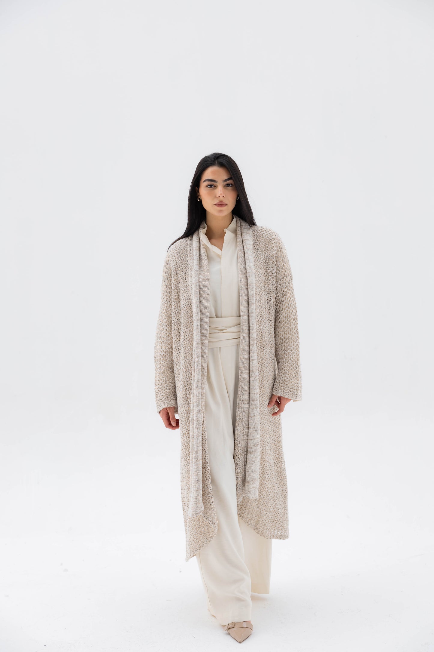 The Haze Cardigan in Beige