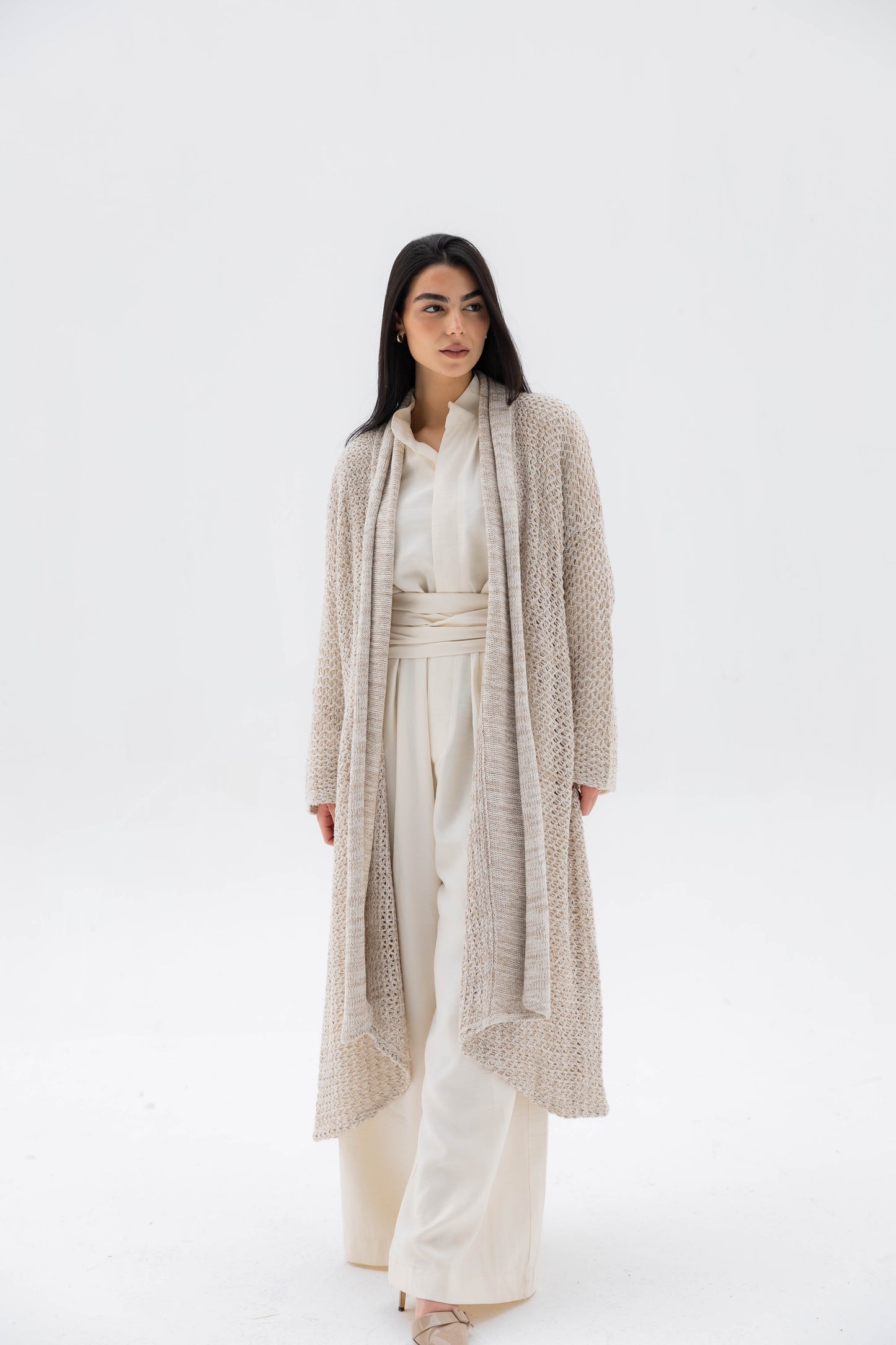 The Haze Cardigan in Beige