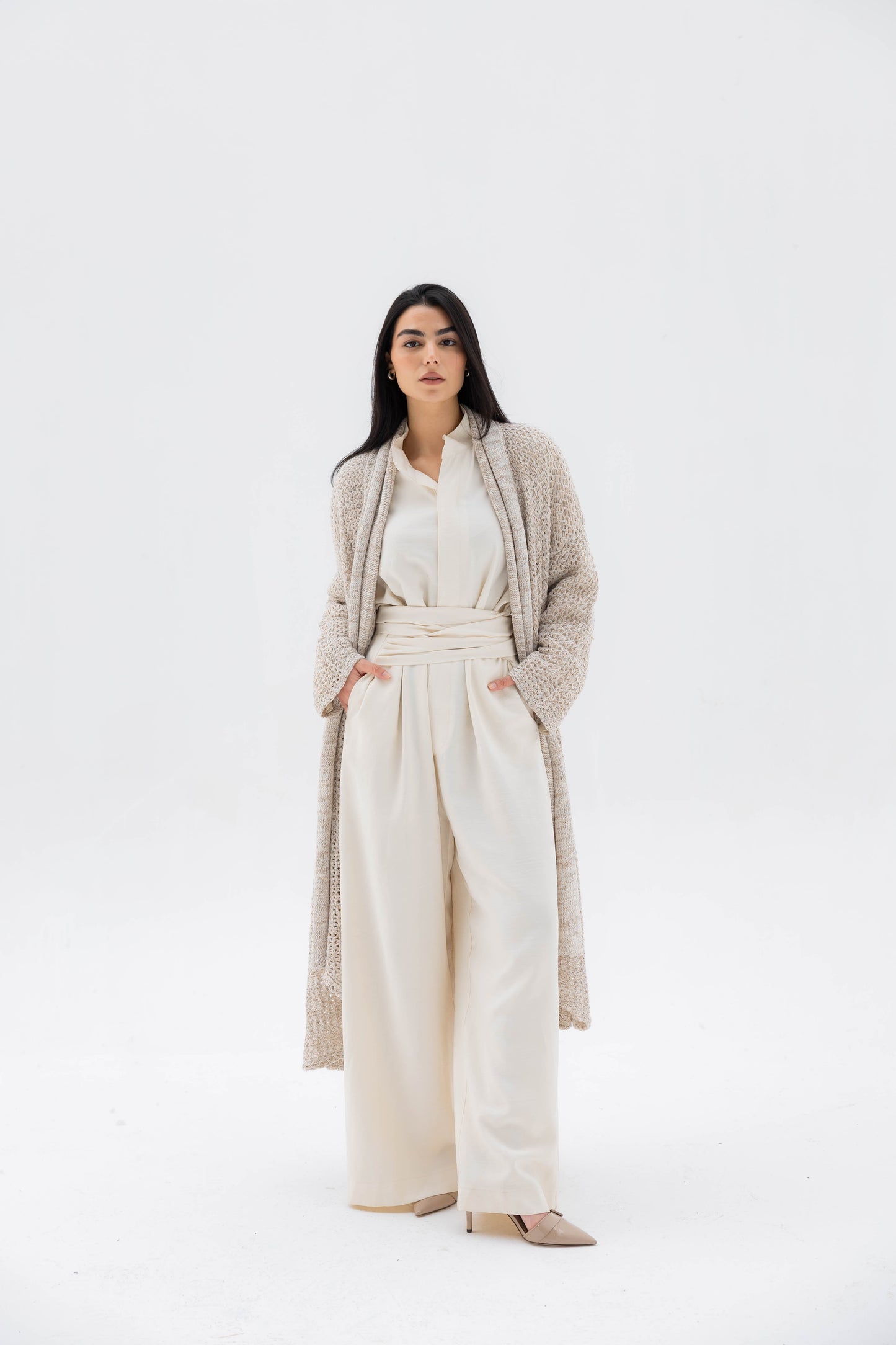 The Haze Cardigan in Beige