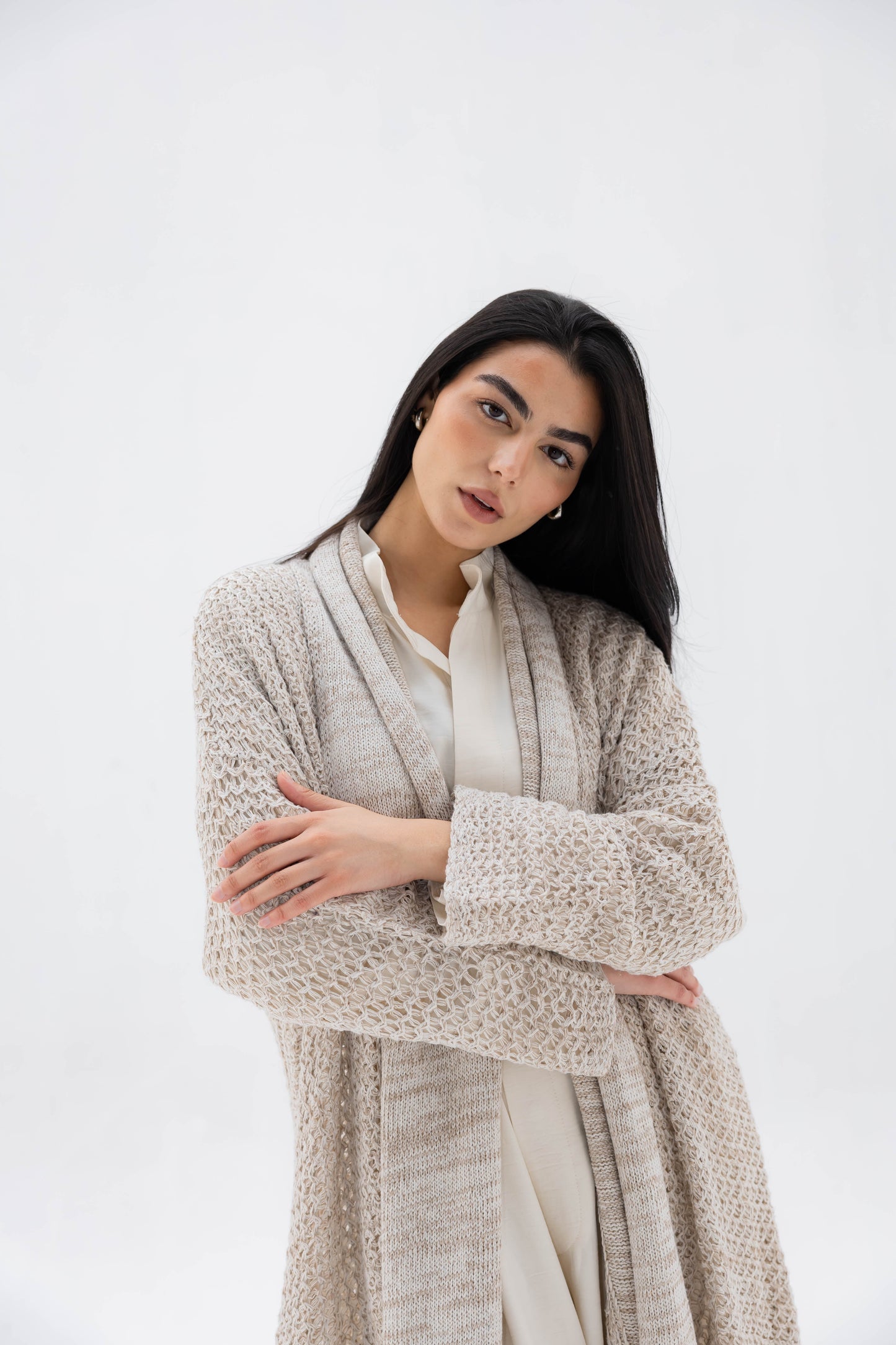 The Haze Cardigan in Beige