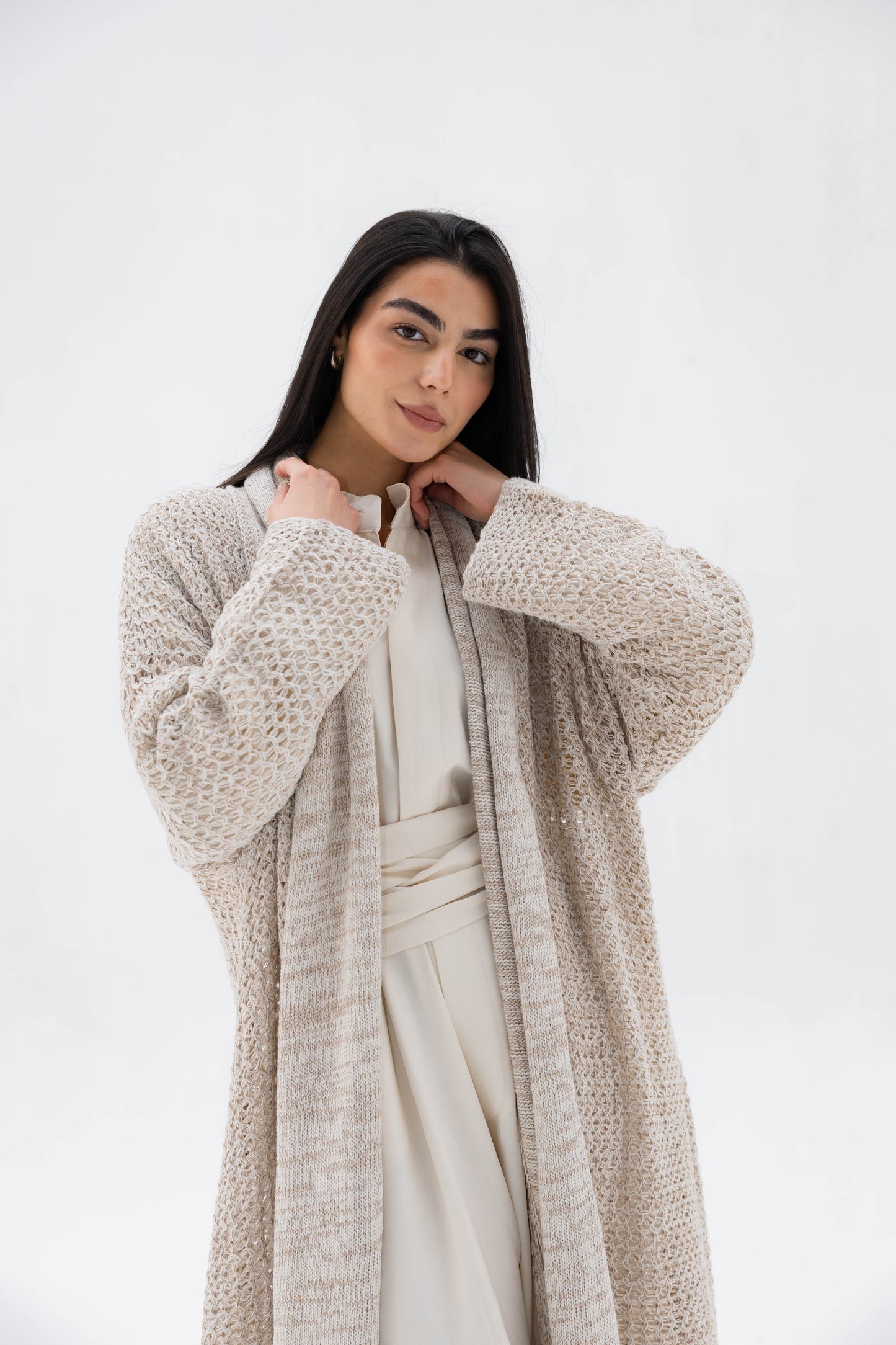 The Haze Cardigan in Beige