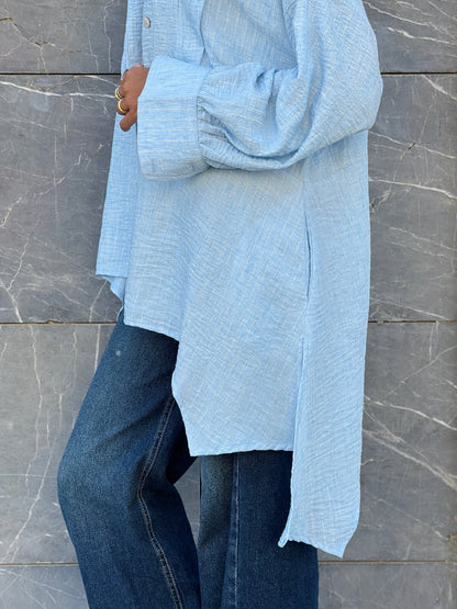 Flair Ease Top In Baby-blue