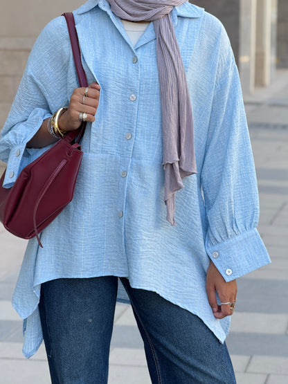 Flair Ease Top In Baby-blue