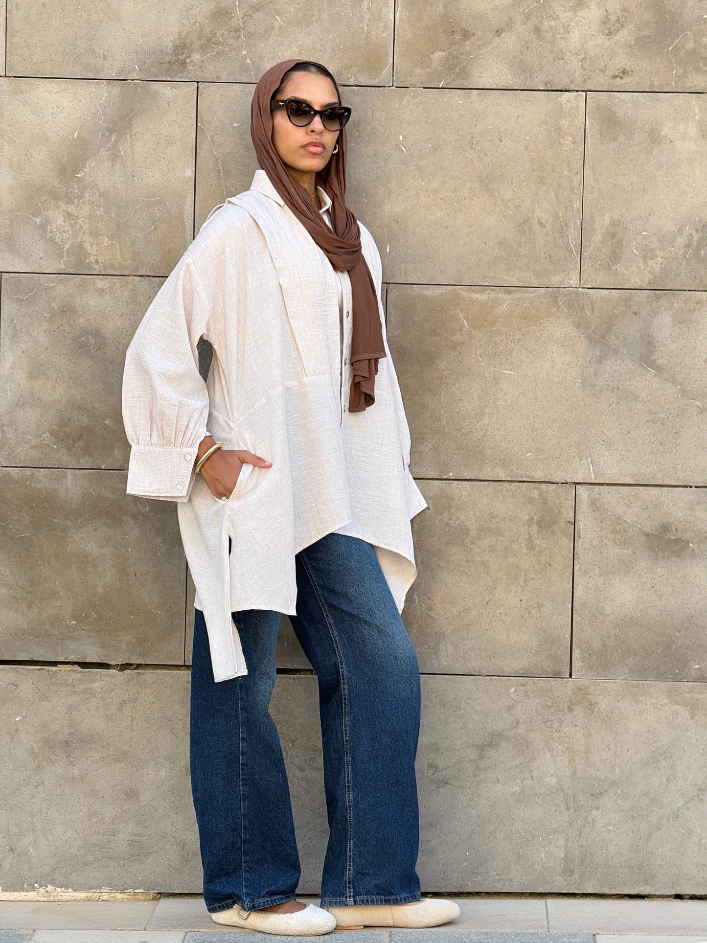 Flair Ease Top In Nude