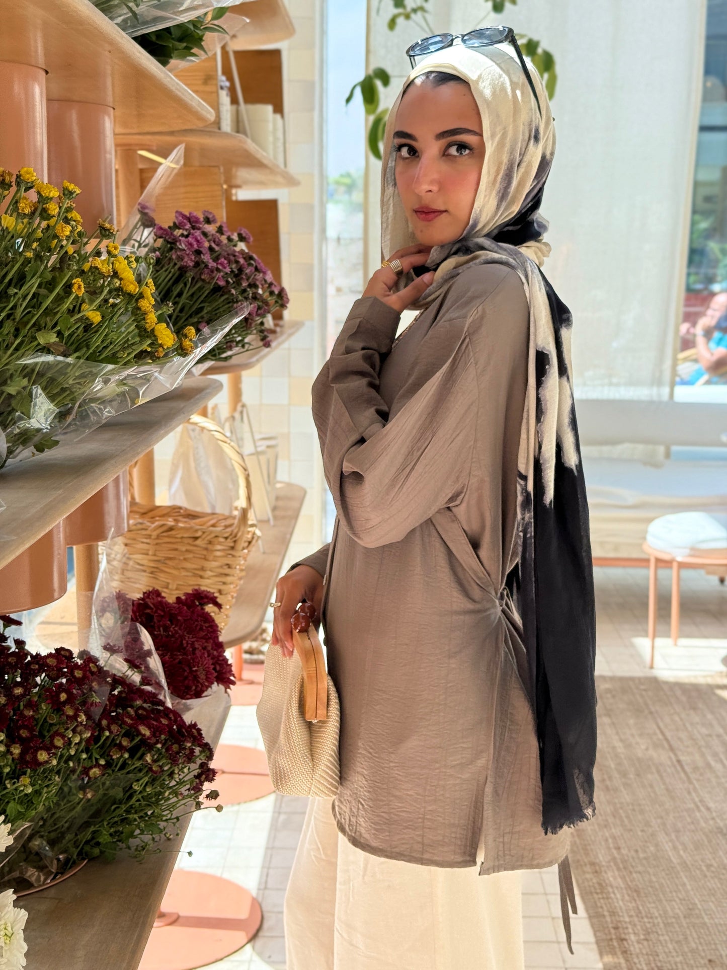 Lumè blouse in taupe gray