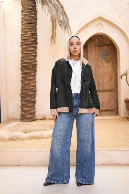 Waterproof and leather jacket