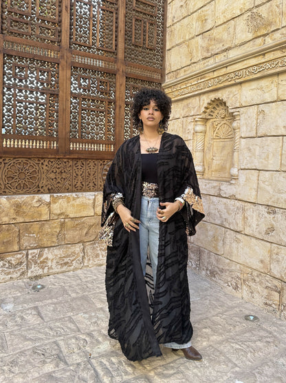 Royal Black x Gold Kaftan