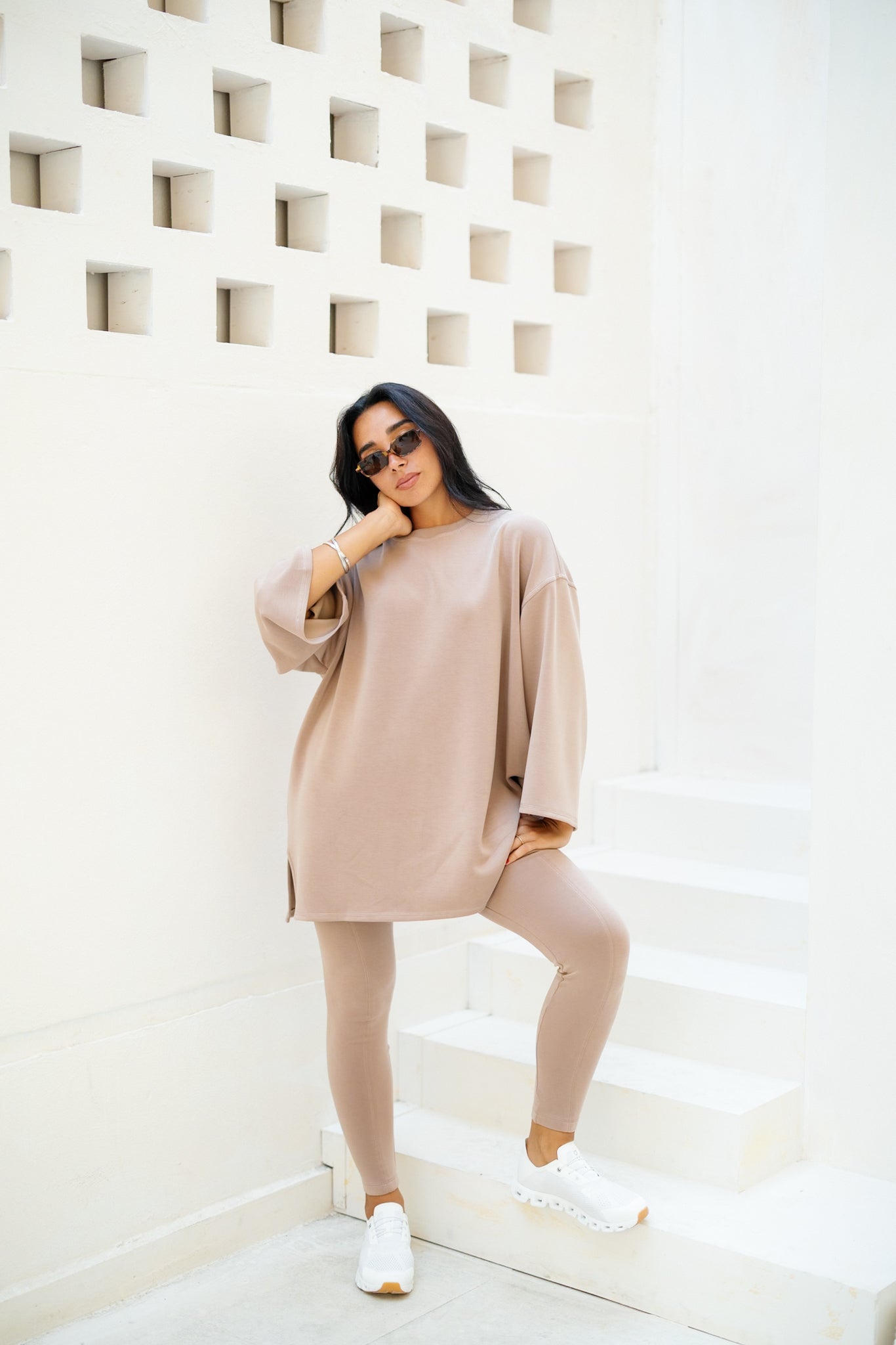 Ease Out Leggings - Beige