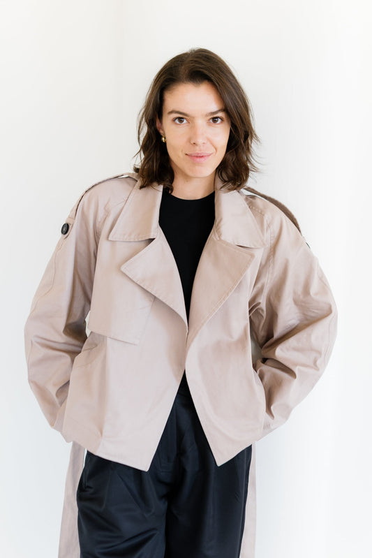 Shortline Trench Jacket  - Nude Beige