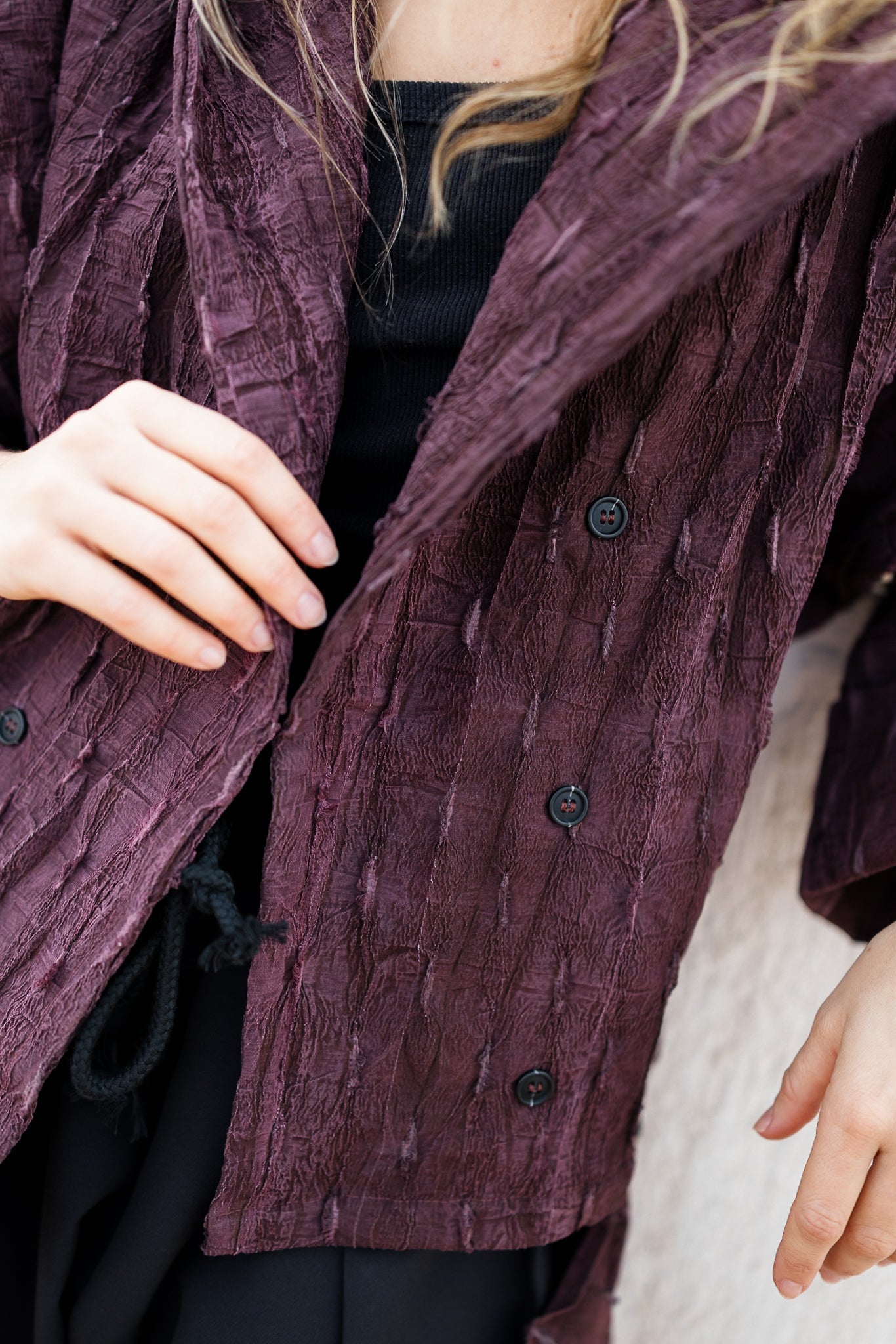 Safeya Kaftan - Deep Maroon