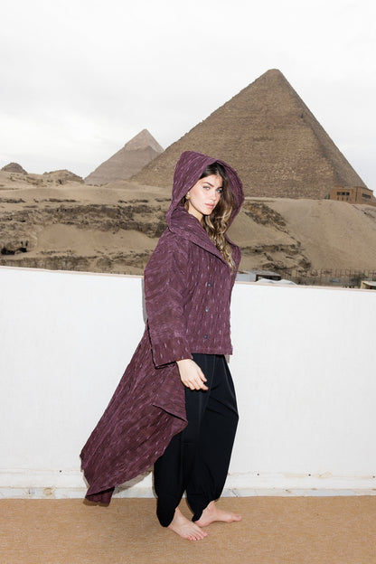 Safeya Kaftan - Deep Maroon