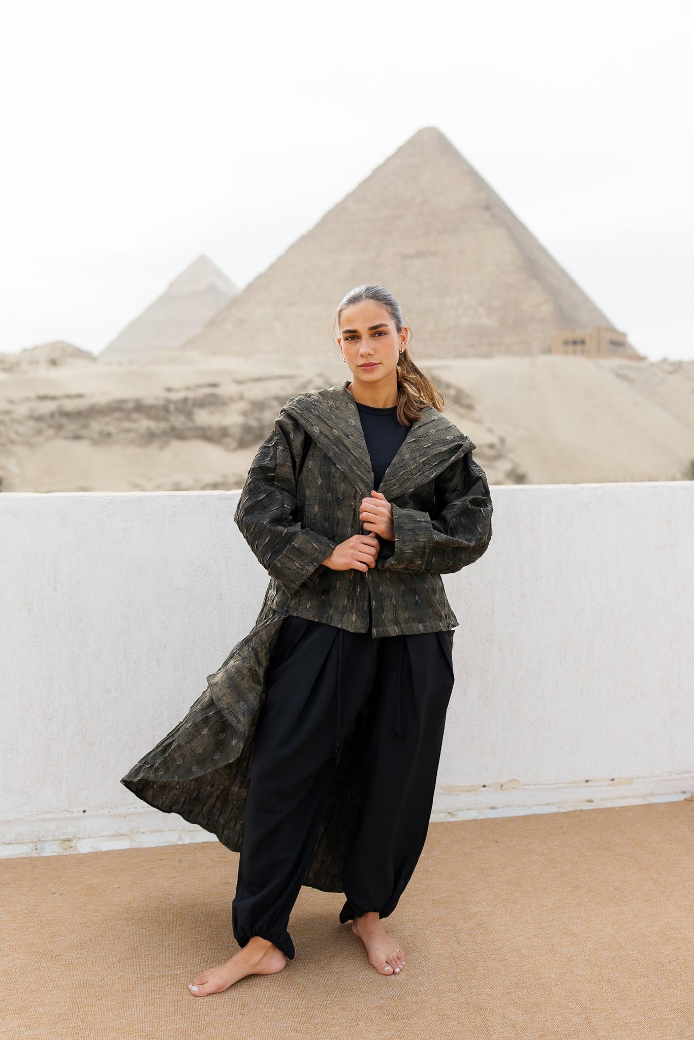 Safeya Kaftan - Olive Stone