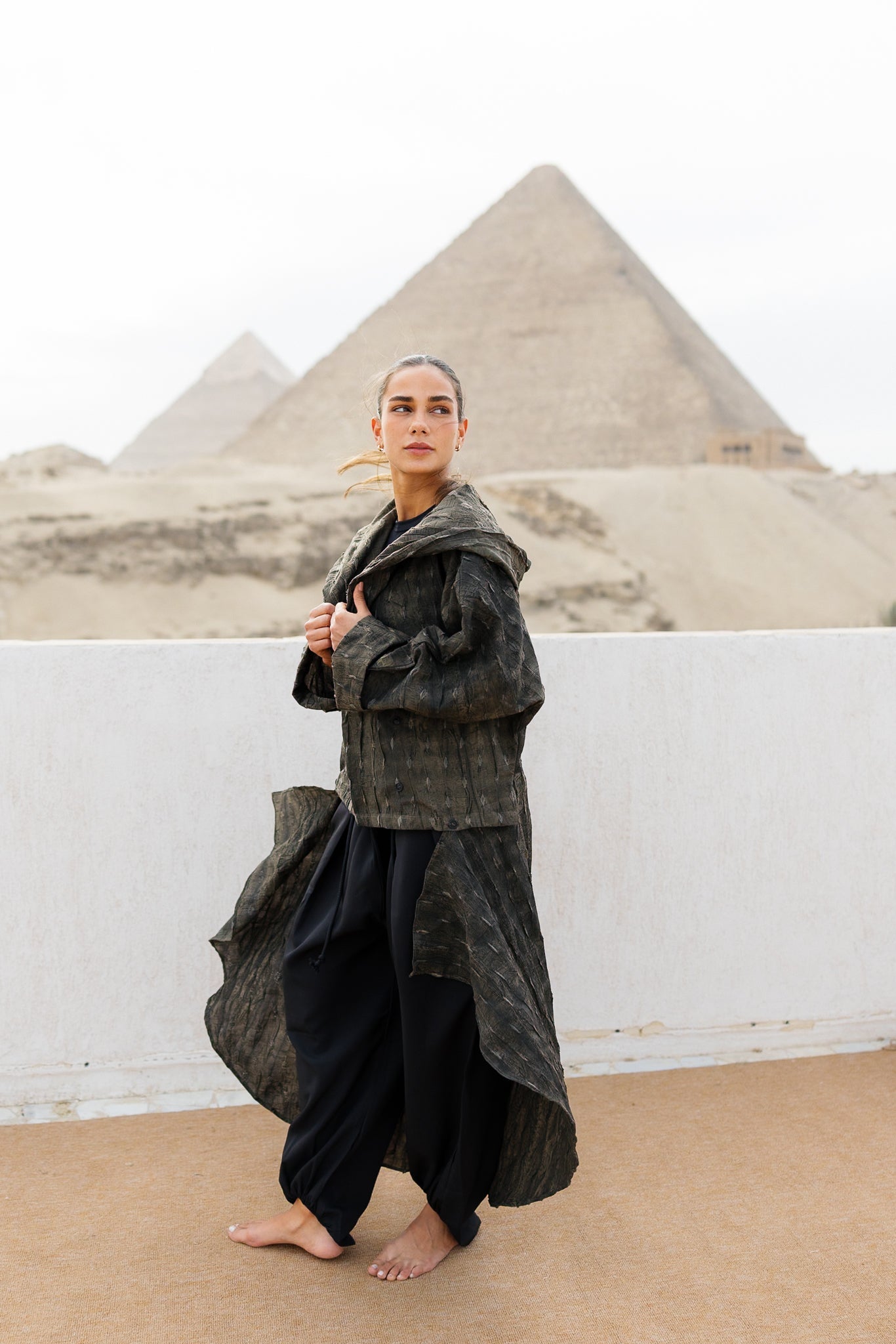 Safeya Kaftan - Olive Stone