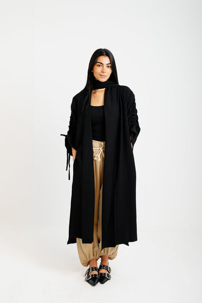 The Round Up Scarfed Kaftan - Black