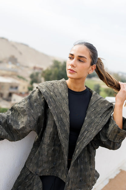 Safeya Kaftan - Olive Stone