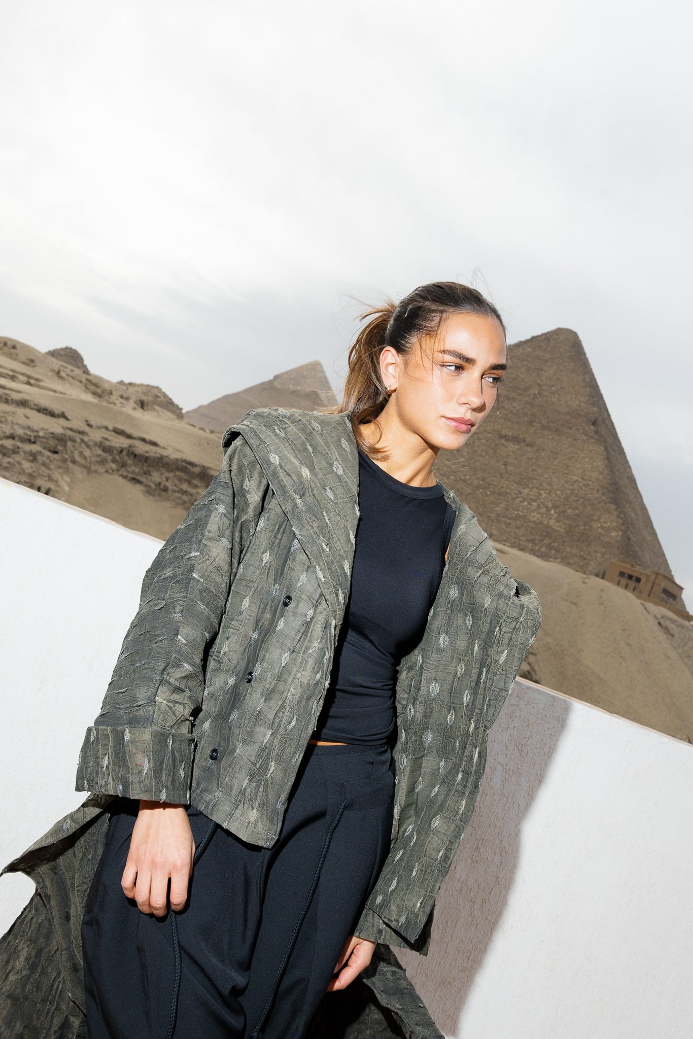 Safeya Kaftan - Olive Stone
