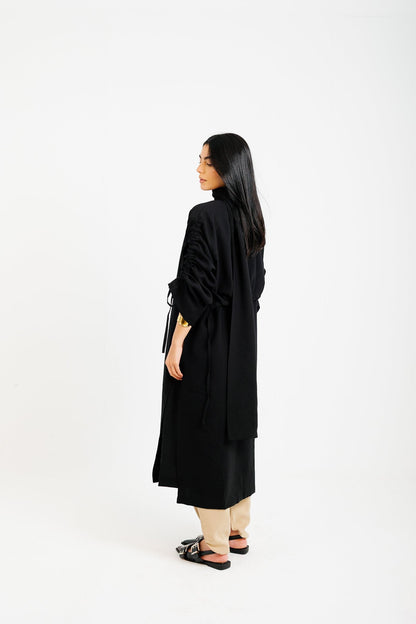 The Round Up Scarfed Kaftan - Black