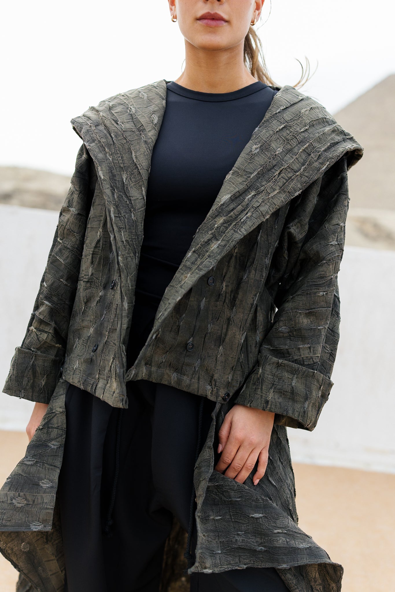 Safeya Kaftan - Olive Stone