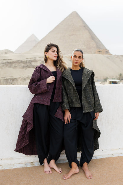Safeya Kaftan - Deep Maroon