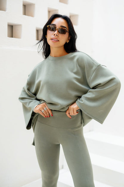 Ease Out Leggings - Olive