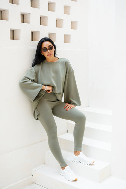 Ease Out Leggings - Olive