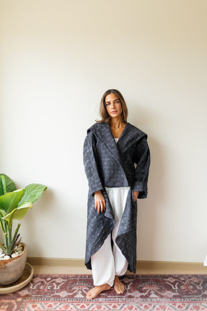 Safeya Kaftan - Washed black