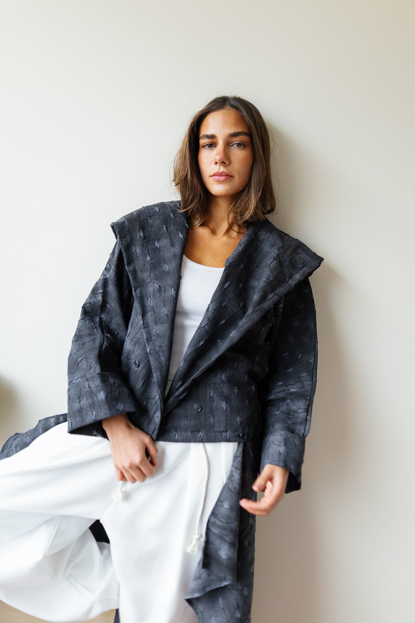 Safeya Kaftan - Washed black