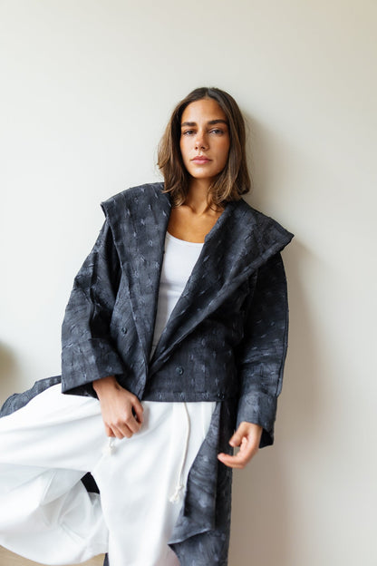 Safeya Kaftan - Washed black