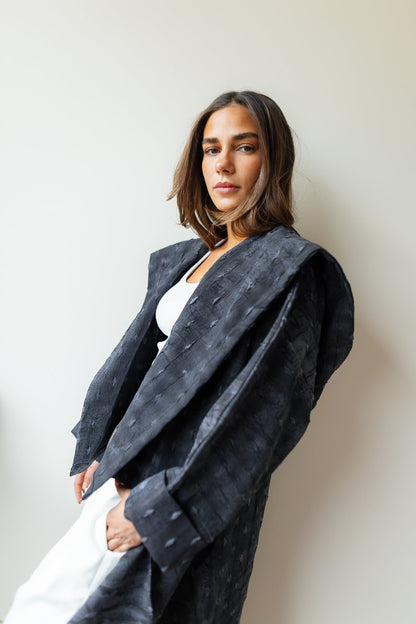 Safeya Kaftan - Washed black