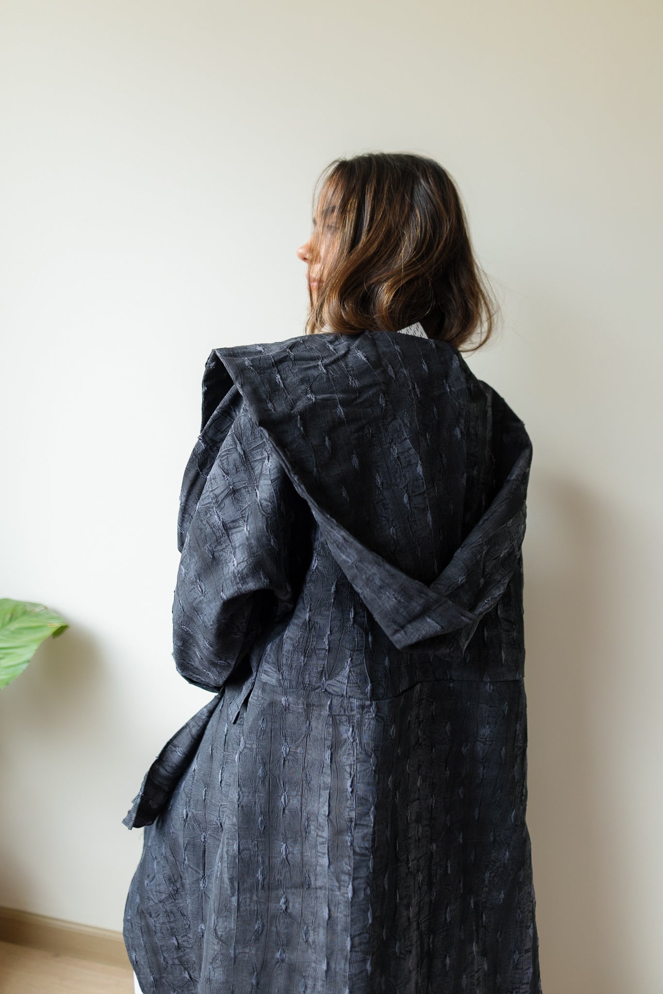 Safeya Kaftan - Washed black