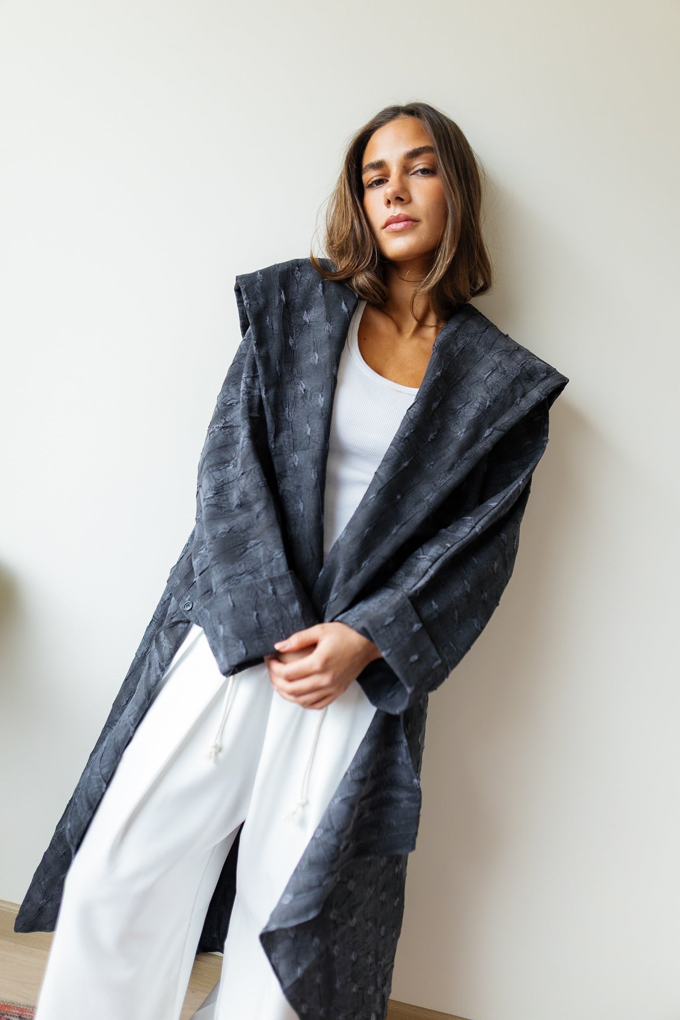 Safeya Kaftan - Washed black