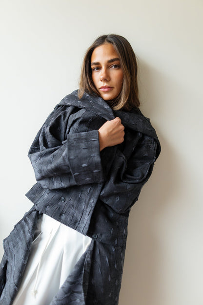 Safeya Kaftan - Washed black