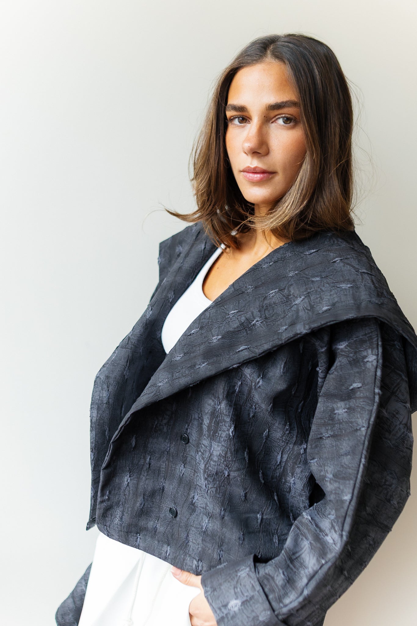 Safeya Kaftan - Washed black