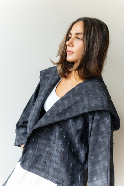 Safeya Kaftan - Washed black