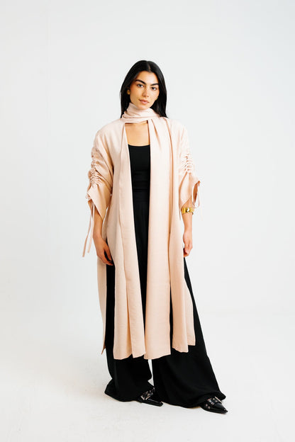 The Round Up Scarfed Kaftan - Blushed Nude