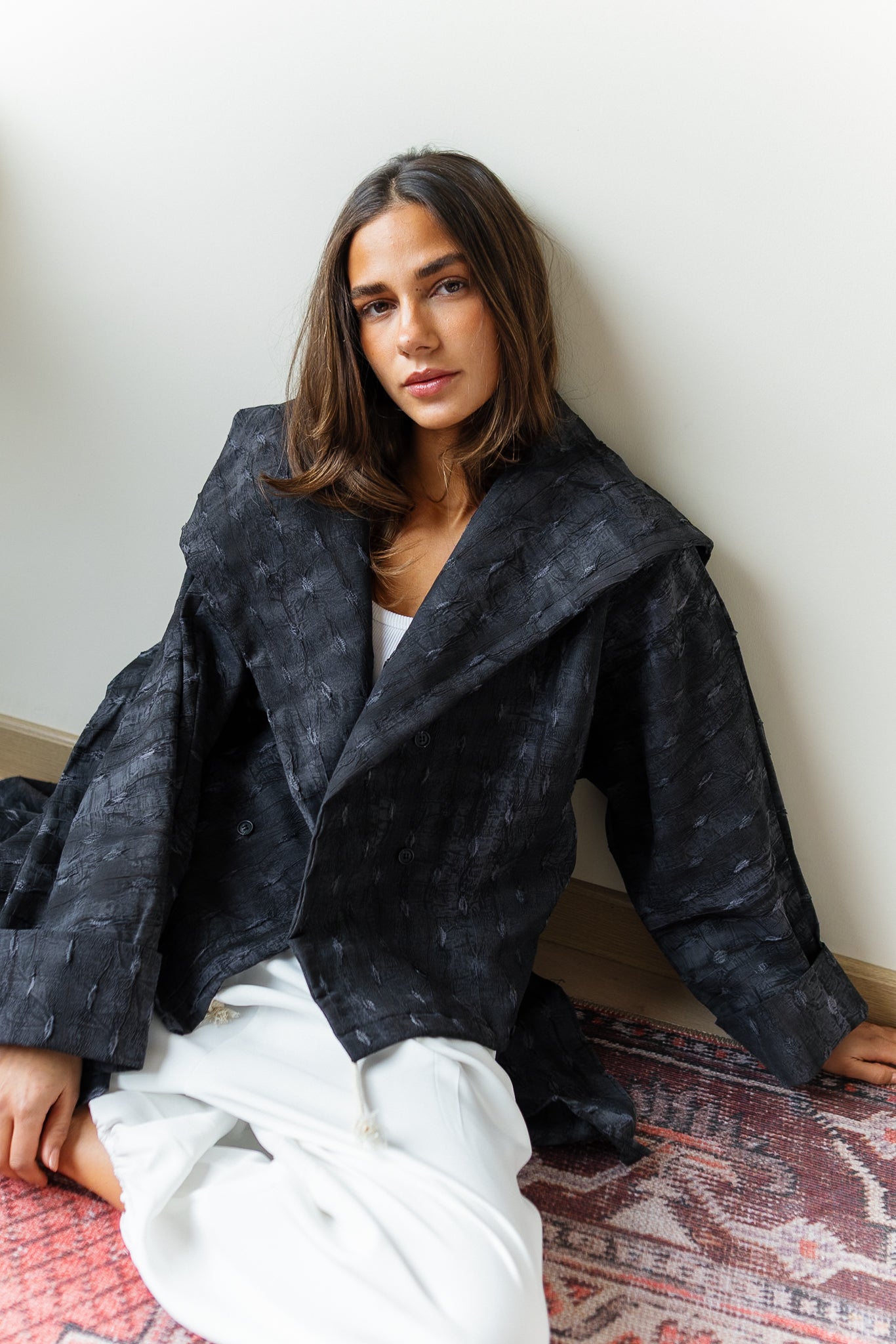 Safeya Kaftan - Washed black