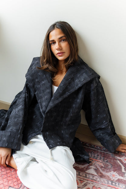 Safeya Kaftan - Washed black
