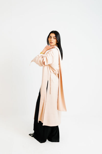 The Round Up Scarfed Kaftan - Blushed Nude