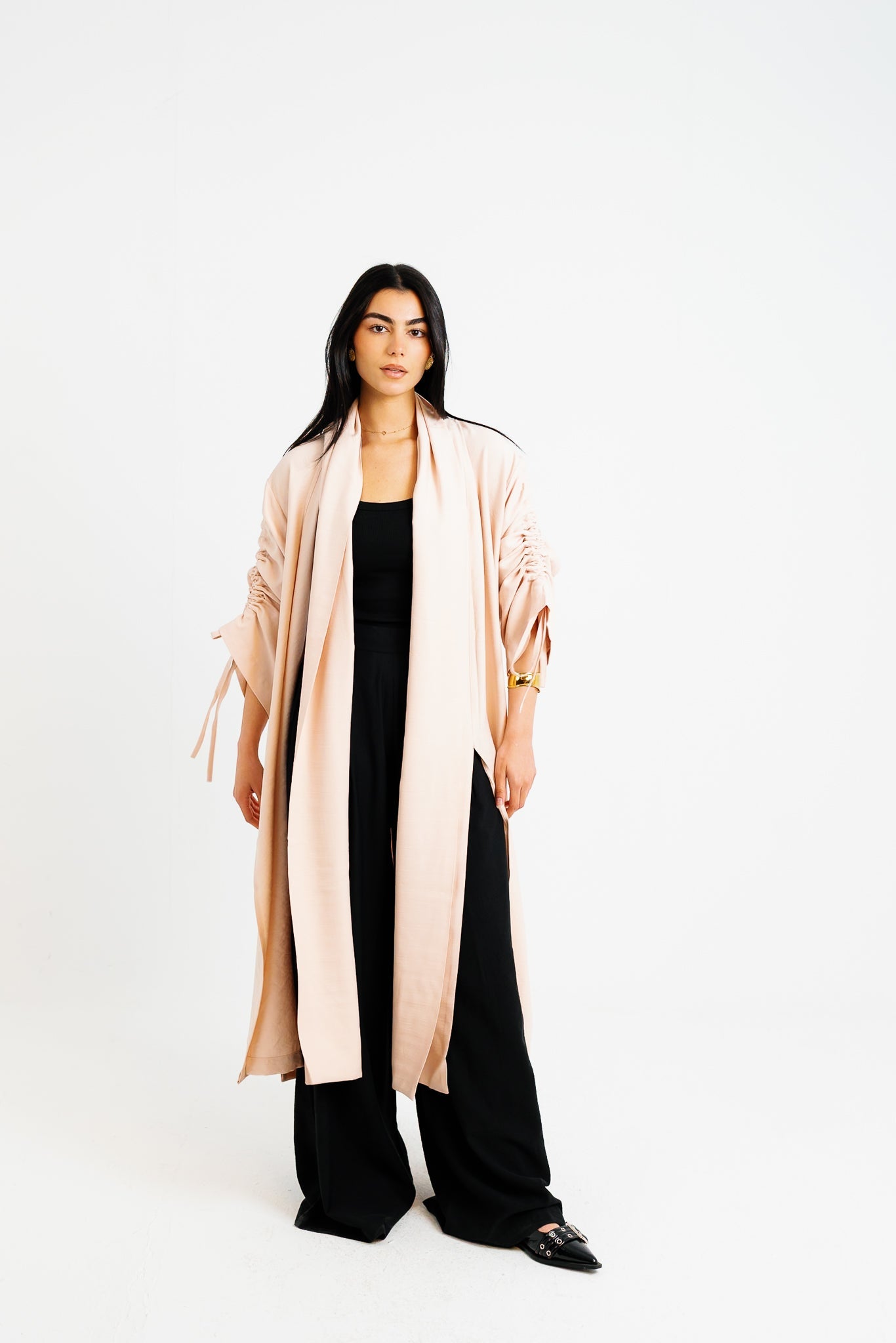 The Round Up Scarfed Kaftan - Blushed Nude