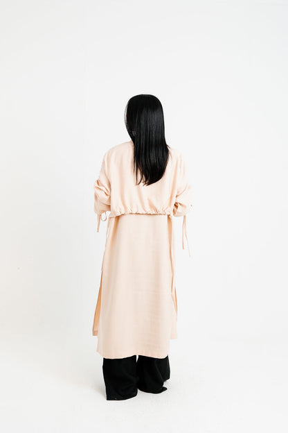 The Round Up Scarfed Kaftan - Blushed Nude