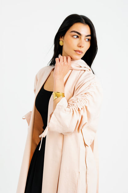 The Round Up Scarfed Kaftan - Blushed Nude