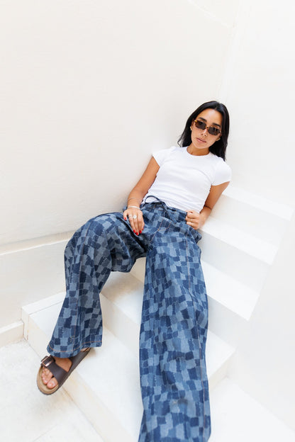 Patched Denim Joggers - Limited Edition