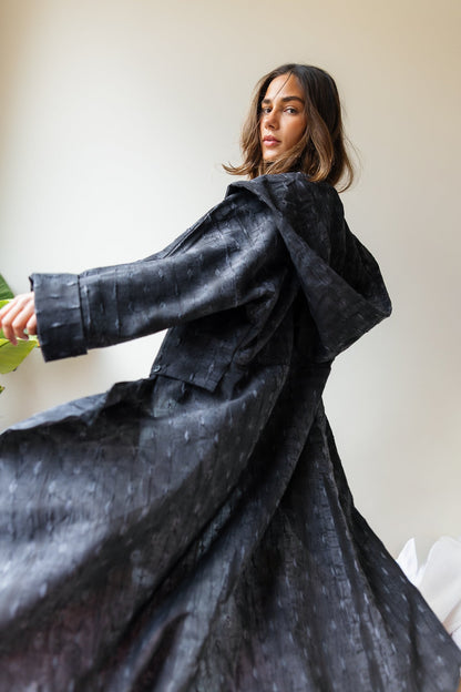 Safeya Kaftan - Washed black