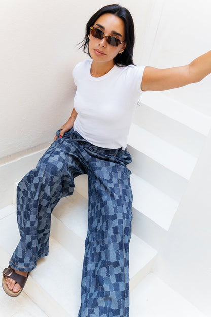 Patched Denim Joggers - Limited Edition