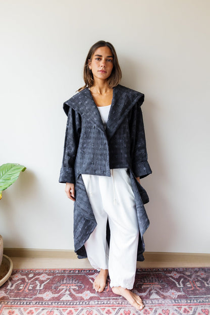 Safeya Kaftan - Washed black