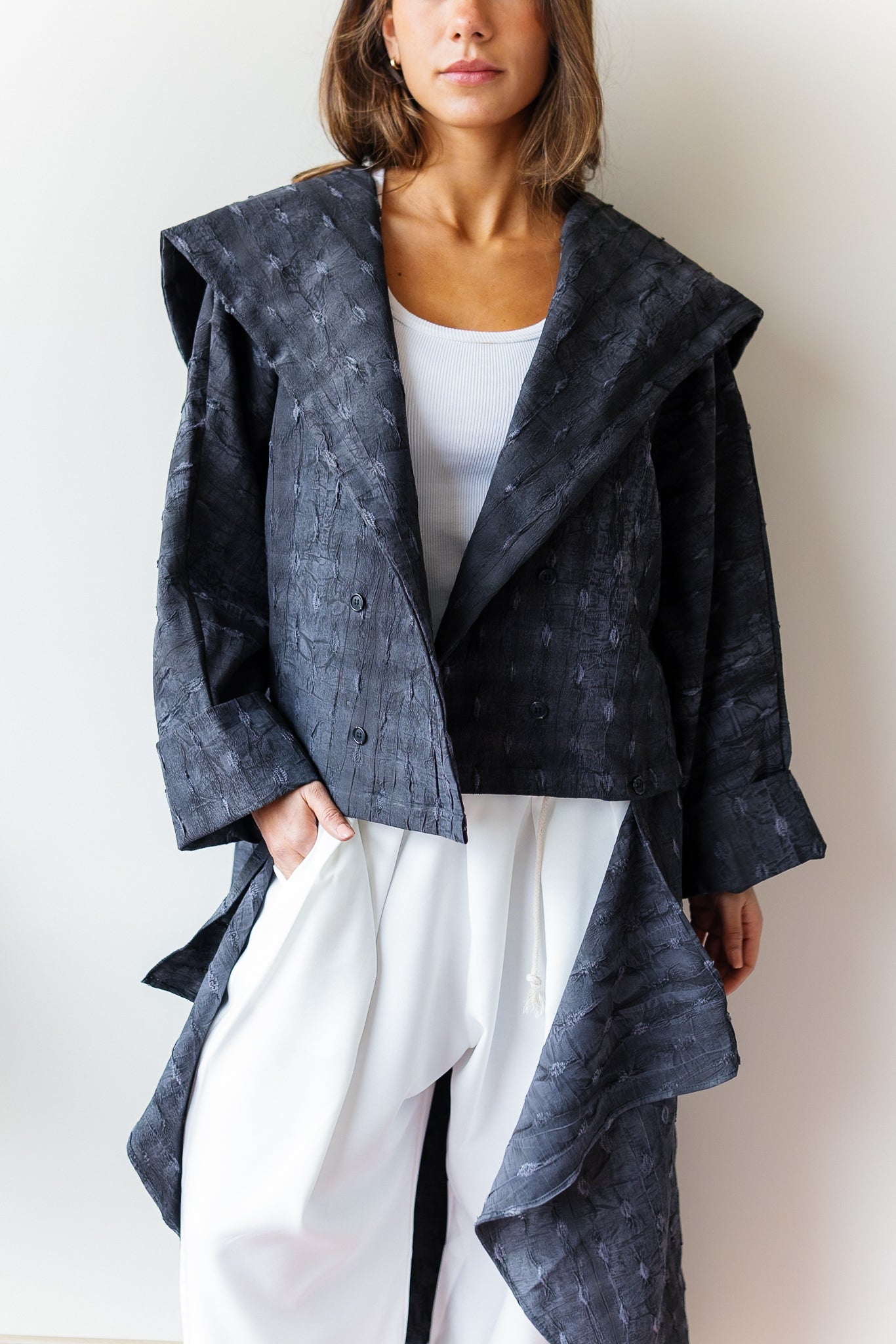 Safeya Kaftan - Washed black