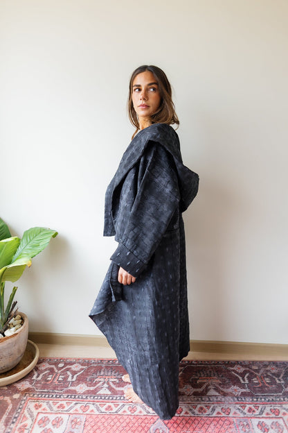 Safeya Kaftan - Washed black