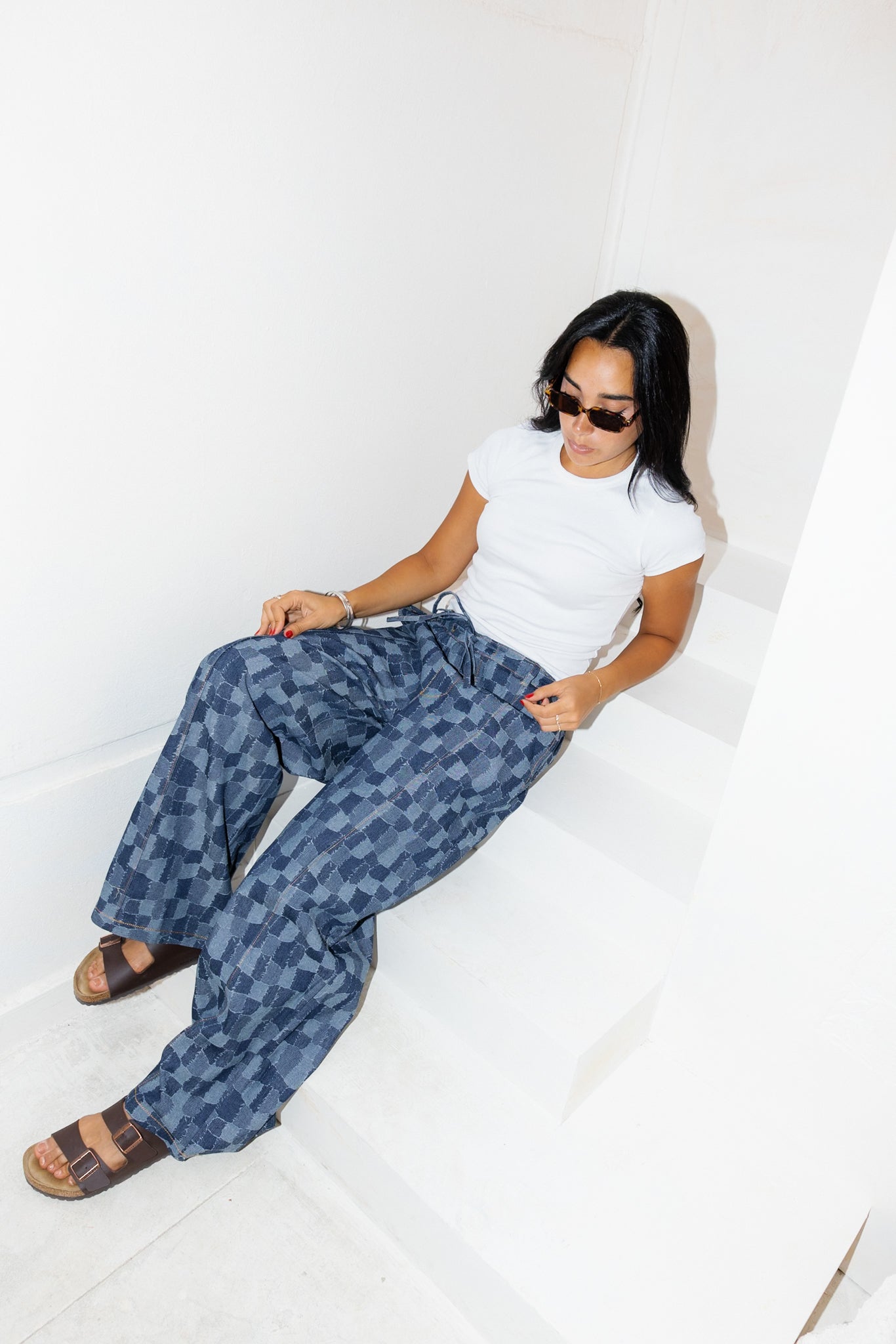 Patched Denim Joggers - Limited Edition