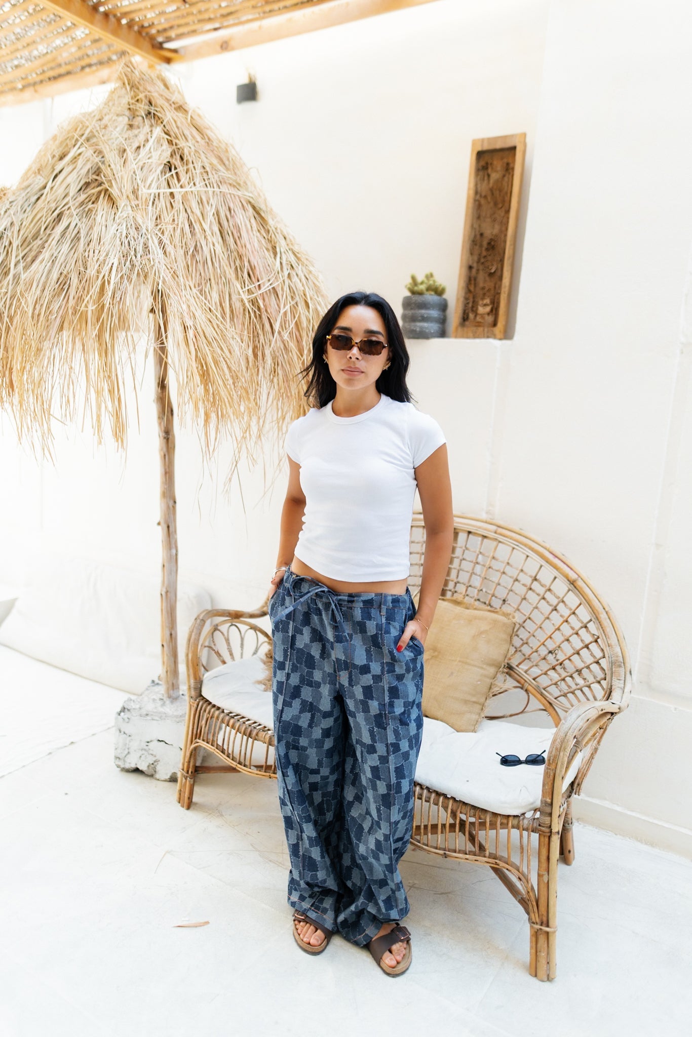 Patched Denim Joggers - Limited Edition