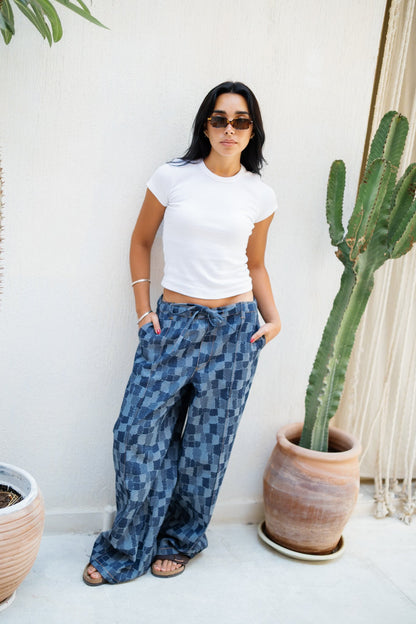 Patched Denim Joggers - Limited Edition